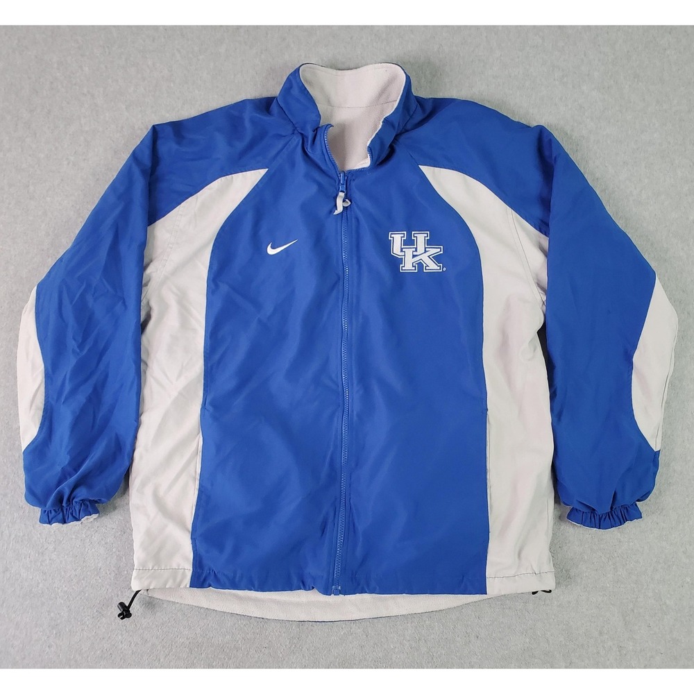 Vintage Kentucky Wildcats Jacket Mens Large Blue NCAA Nike Therma-FIT Reversible